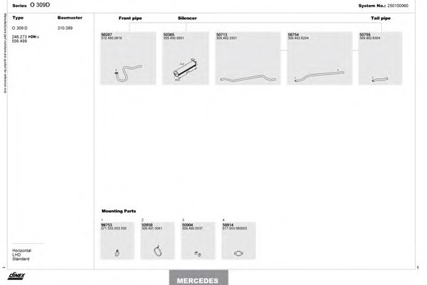 DINEX 250100060 Exhaust System